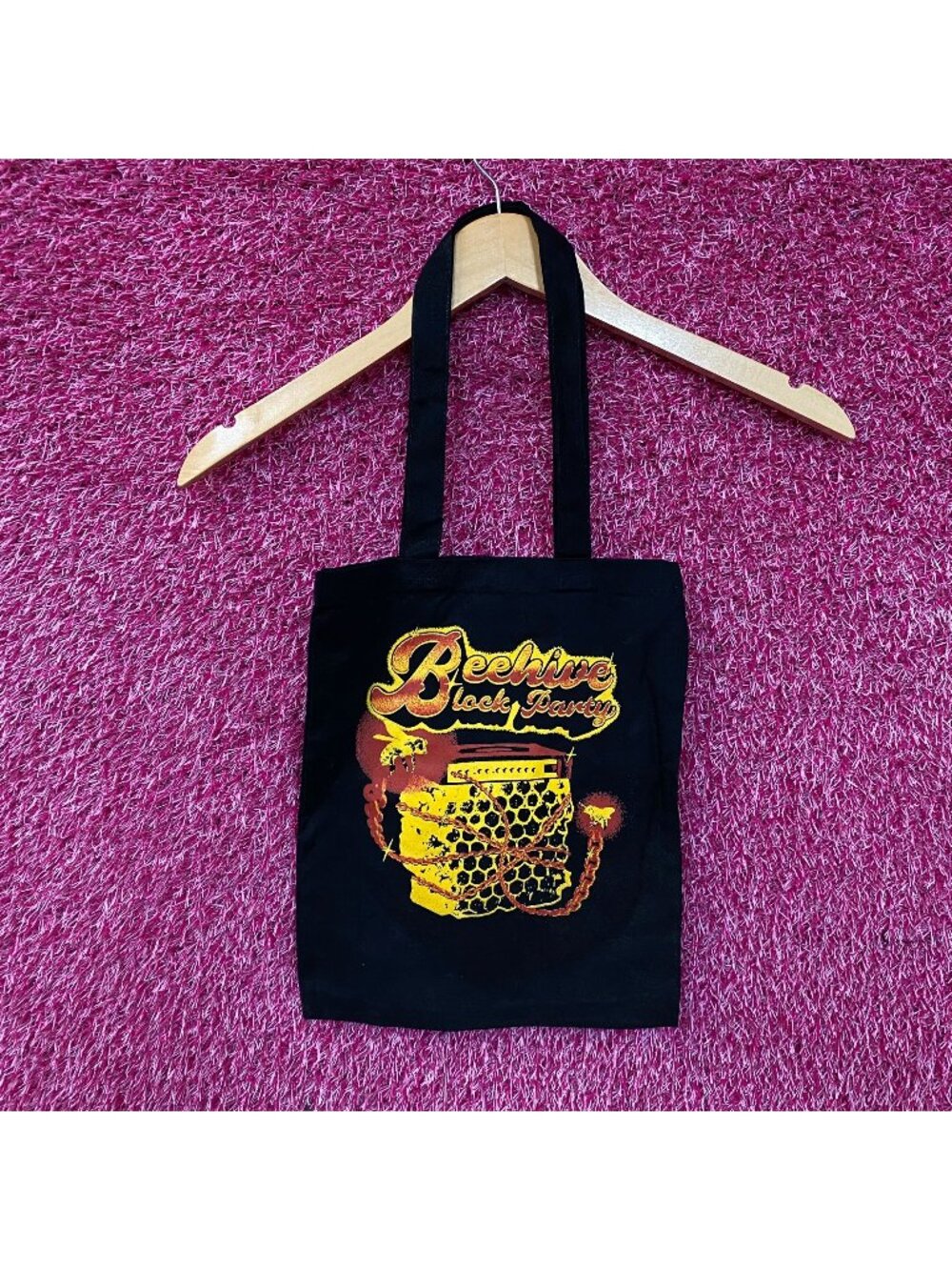 The Beehive Block Party Graphic Tote Bag